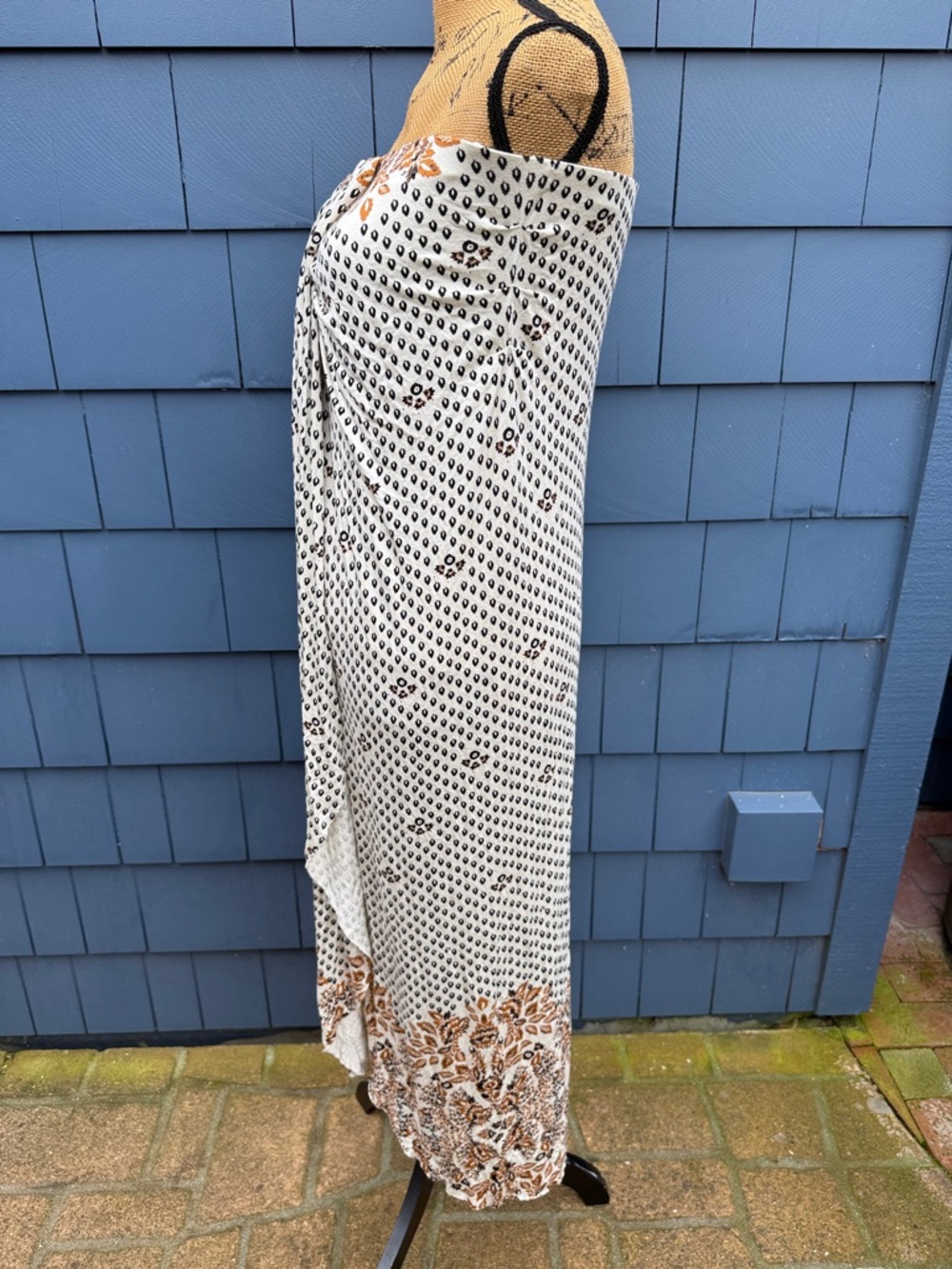 Free People Cream and Brown Maxi Skirt - Picture 6 of 10